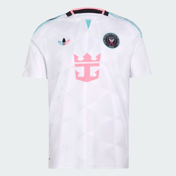 Camiseta Inter Miami tercera equipacion 2026 blanca con detalles rosa y turquesa