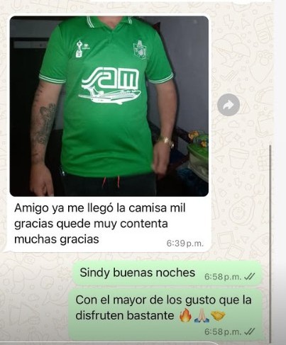 Mensaje de un cliente de B370