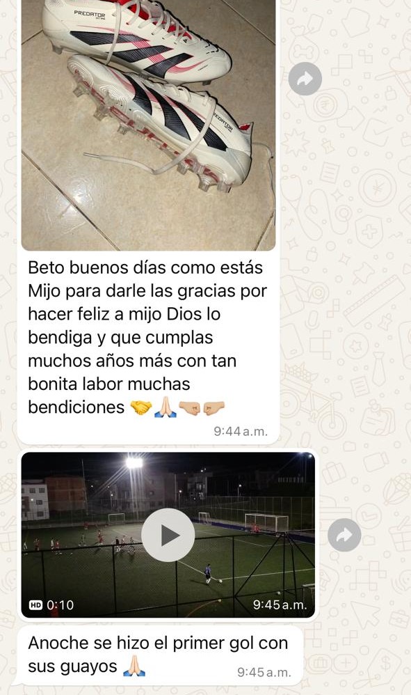 Mensaje de un cliente de B370