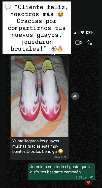 Mensaje de un cliente de B370